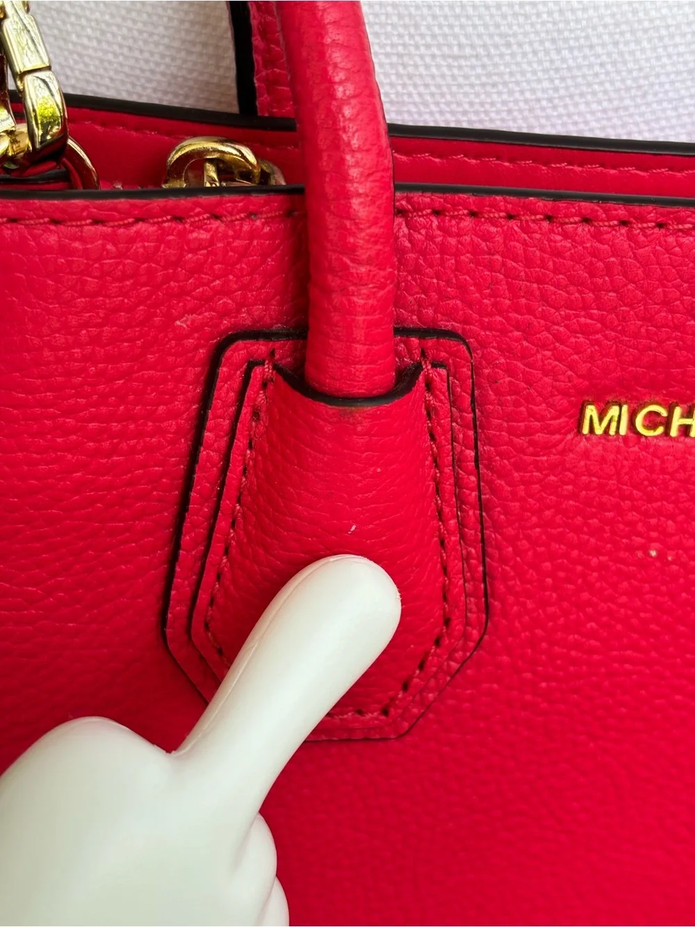 MICHAEL KORS Mercer Medium Floral Embellished Leather Crossbody Deep Pink
